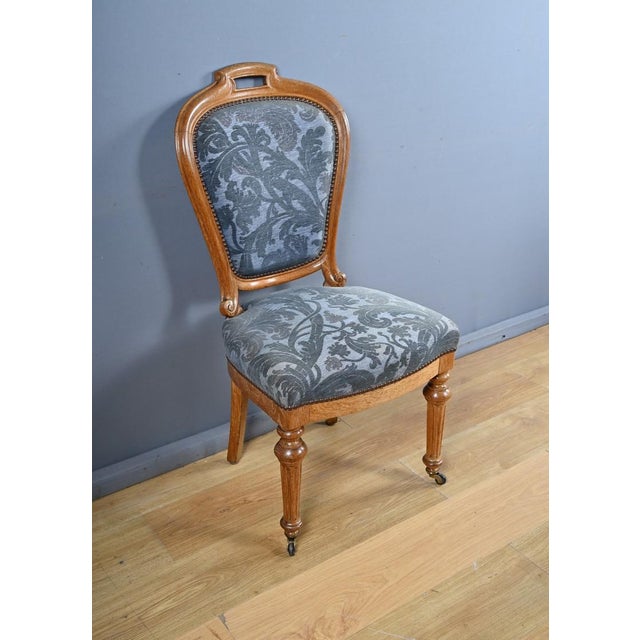 1950s Louis-Philippe Style Oak Chairs, 1950s, Set of 2 For Sale - Image 5 of 18