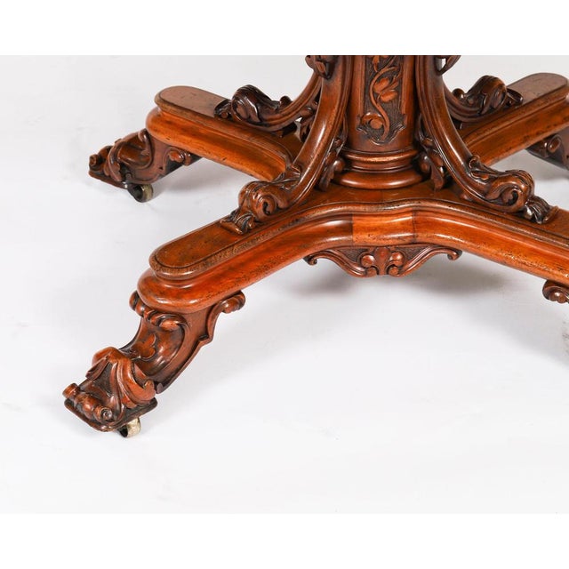 Antique Oval Tilt Top Loo Dining Table in Burr Walnut, 1800s For Sale - Image 15 of 18