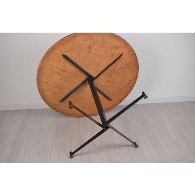Brown Circular Table, Italy, 1950 For Sale - Image 8 of 15