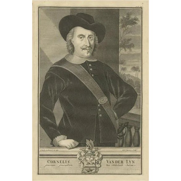 Governor-General Vander Lyn of the Dutch East Indies, 1724, Paper For Sale