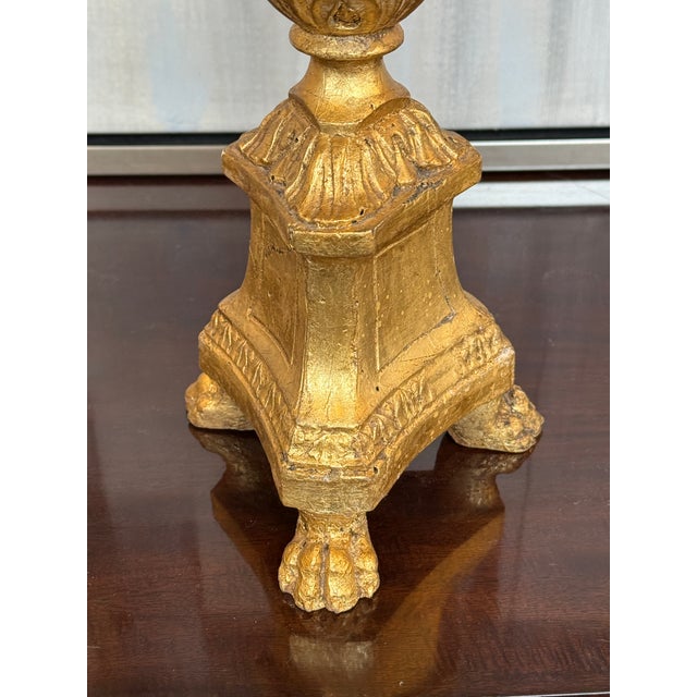 Gilt Candle Prickets, Pair For Sale - Image 4 of 12