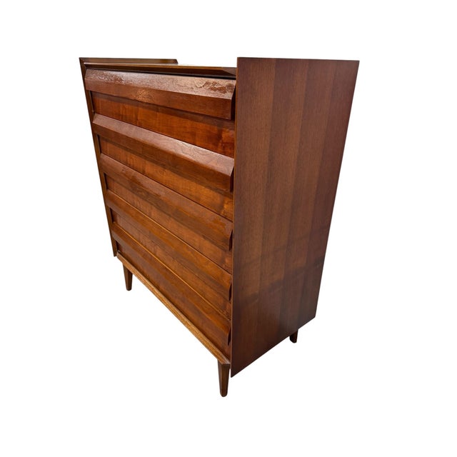 Mid-Century Modern Mid-Century Modern Lane 1st Edition Walnut High Chest For Sale - Image 3 of 8