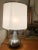 Aluminium table lamp with its original shade from the 1970s. European Plug (up to 250V).The wiring of this item may be...