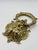 Gothic Vintage Italian Solid Brass Gothic Devil Door Knocker | Grotesque Mascaron Architectural Hardware For Sale - Image 3 of 6
