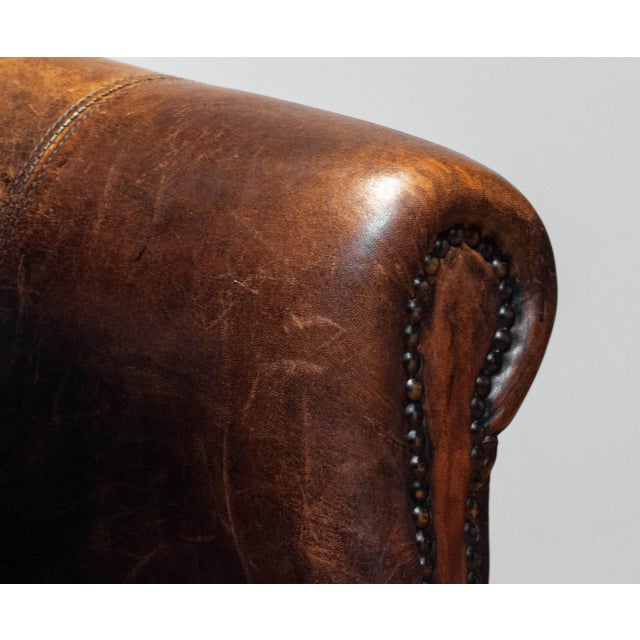 1960s Swedish Sheepskin Leather Armchair, 1960s For Sale - Image 5 of 15