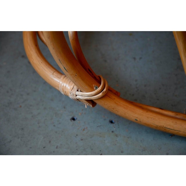 Brown Vintage Rattan Rocking Chair, 1960s For Sale - Image 8 of 13