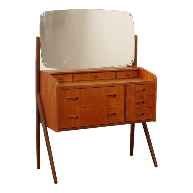 Vintage Dressing Table with Mirror For Sale