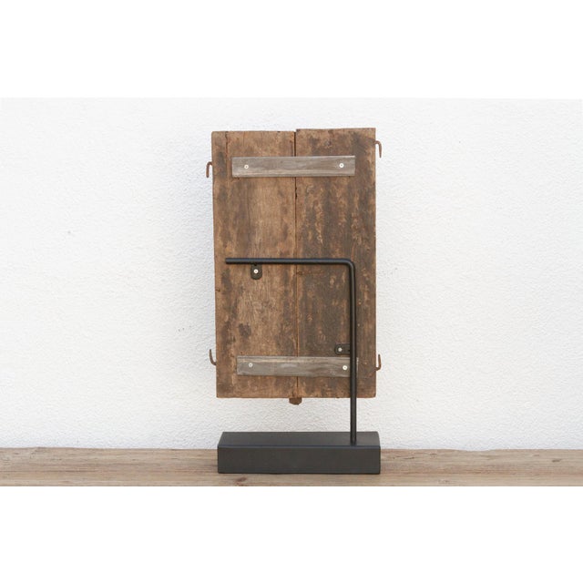 Wood Antique Indian Rajasthan Window Door For Sale - Image 7 of 8