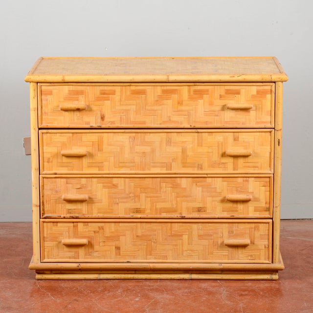 Vintage Bamboo Chest of Drawers, 1970s For Sale - Image 9 of 9