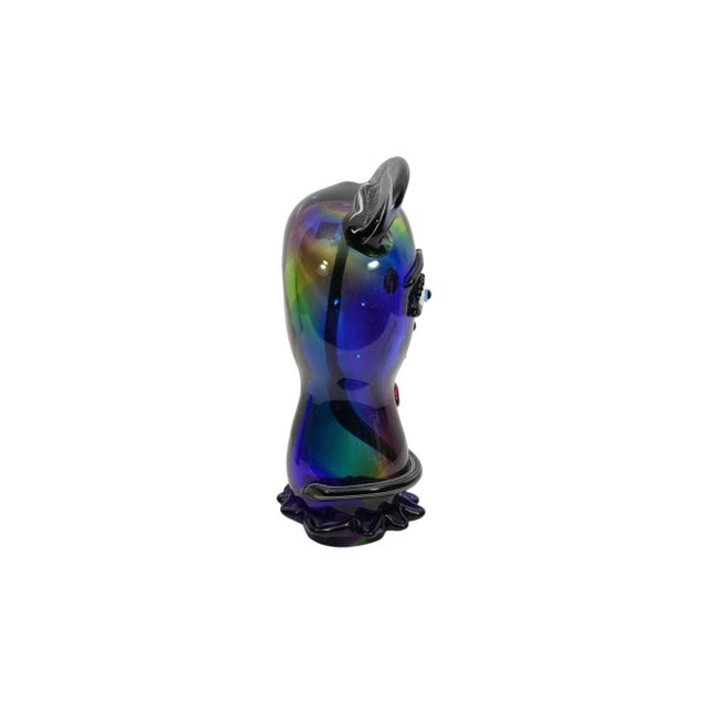Murano Glass Pop Art Woman Head Sculpture For Sale - Image 4 of 8