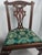 Pair of Antique Carved Wood Chippendale Style Side Chairs With Green Brocade Seats For Sale - Image 13 of 18