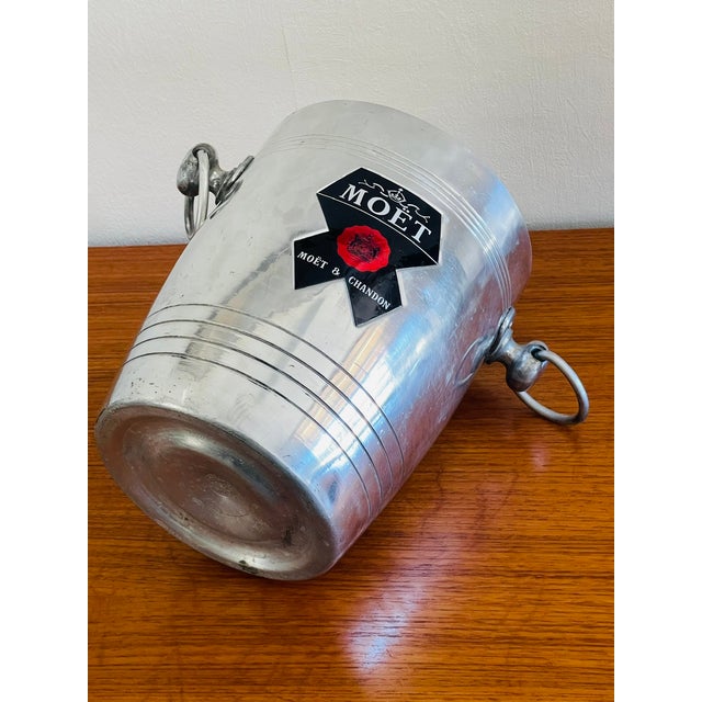 Vintage Silvered Metal Moet & Chandon Champagne Bucket by Argit, 1950s For Sale - Image 14 of 18