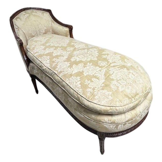 Antique 19th Century French Louis XV Style Settee Chaise Longue or Lounge For Sale