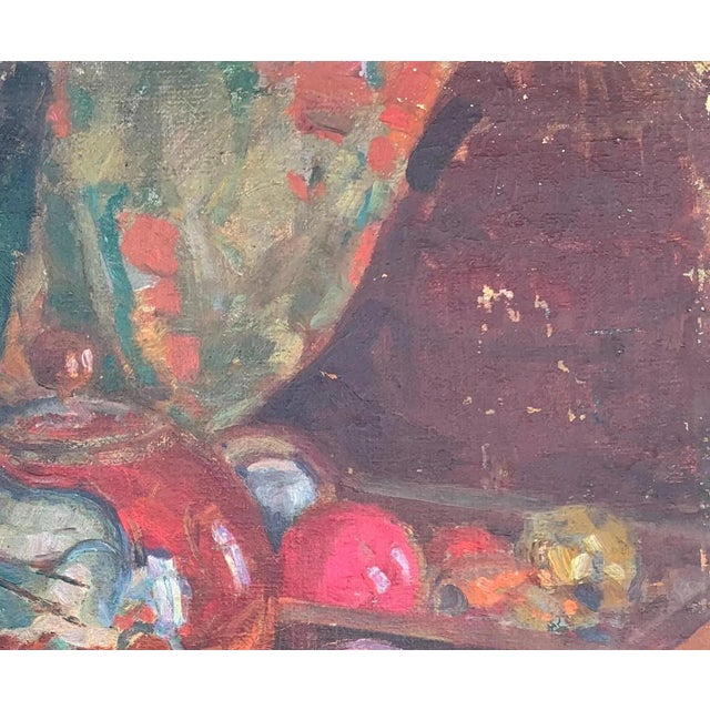 Realism Soviet Still Life Oil Painting, Family Holiday Art, 1970s 36-44 For Sale - Image 3 of 6