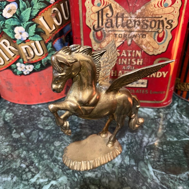 1970s Brass Mythology Horse Unicorn For Sale In Atlanta - Image 6 of 6