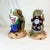1960s Vintage Chinoiserie Hollywood Regency Majolica Monkey Tobacco Leaf Vases, Large Scale - A Mirrored Pair For Sale - Image 6 of 12