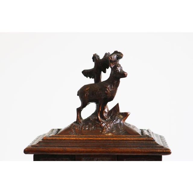 Gorgeous & Breathtaking! This small 19th century Black Forest Jewellery Box carved out of fruit wood. Carved by a master...
