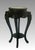 Japanese Antique Japanese Iris Pedestal / Plant Stand, Ebonised Carved Black Wood Side Table For Sale - Image 3 of 16