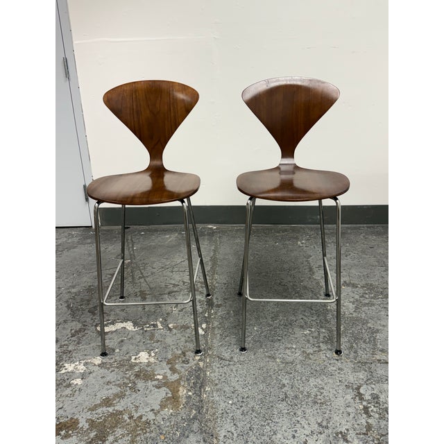 Design Plus Gallery presents a Pair of Cherner Counter Stools by Norman Cherner for The Cherner Chair Company. This set of...