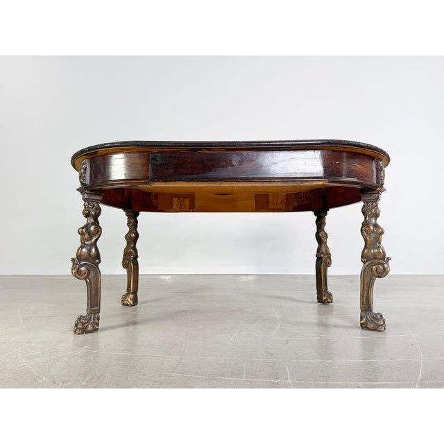 Original Neo-Baroque Dining Table in Wood For Sale - Image 3 of 12
