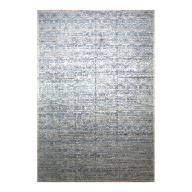Handwoven Modern Tribal Area Rug 12x18 For Sale