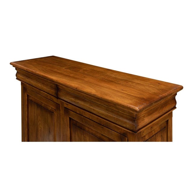 Brown Continental Buffet Cabinet in Fruitwood Finish For Sale - Image 8 of 12