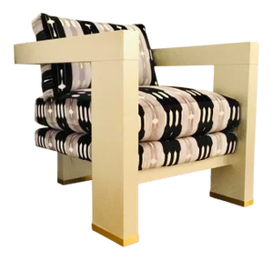 Caracole Couture Modern Gray and Black Club Chair