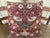 XL William Morris At Home red Strawberry Thief 24” square pillow. Cover is 100% cotton, quilted on one side with thin tan...