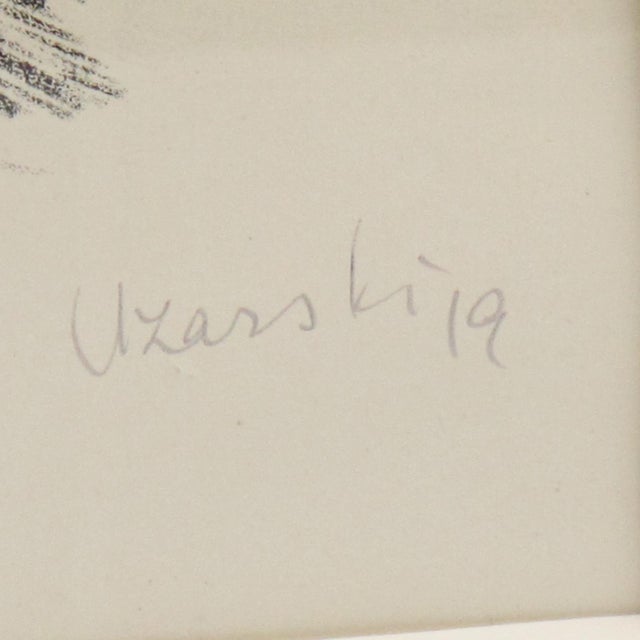 Art Deco Art Deco Fantasy Charcoal Drawing Lithograph Print by Adolf Uzarski, 1919 For Sale - Image 3 of 13