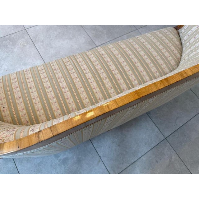 Biedermeier Sofa in Pine Veneer For Sale - Image 9 of 18