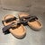 Antique Asian Decorative Japanese Shoes Leather Wood Open Toe For Sale - Image 12 of 12