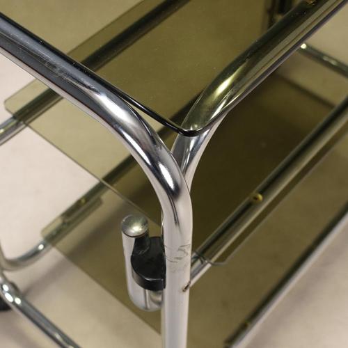 Vintage Silver Bar Cart, 1970s For Sale - Image 3 of 10