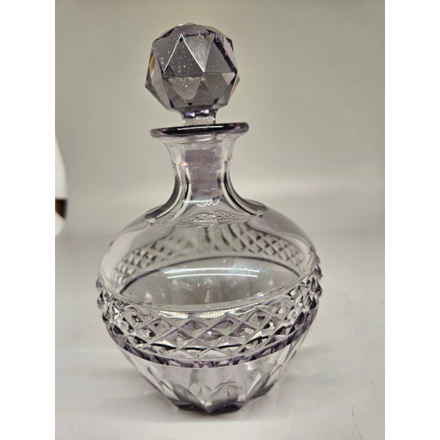 Vintage Purple Glass Cruet Bottle, Vinegar Cruet