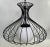 Black 1960s Metal Wire Cage Light Fixture For Sale - Image 8 of 8