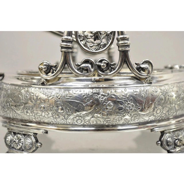 Early 20th Century Early 20th Century Rogers Smith & Co Silver Plated Victorian Tilting Lemonade Water Pitcher W Stand For Sale - Image 5 of 12