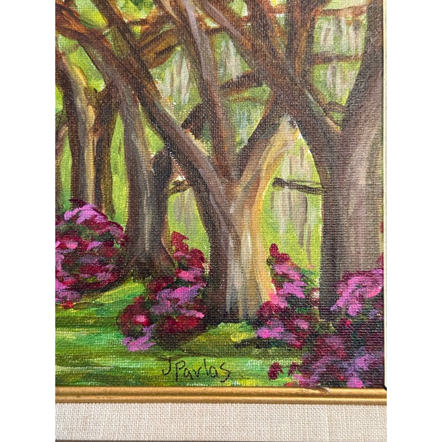 Azalea Trail Oil Painting by Jill Pavlas For Sale - Image 4 of 4