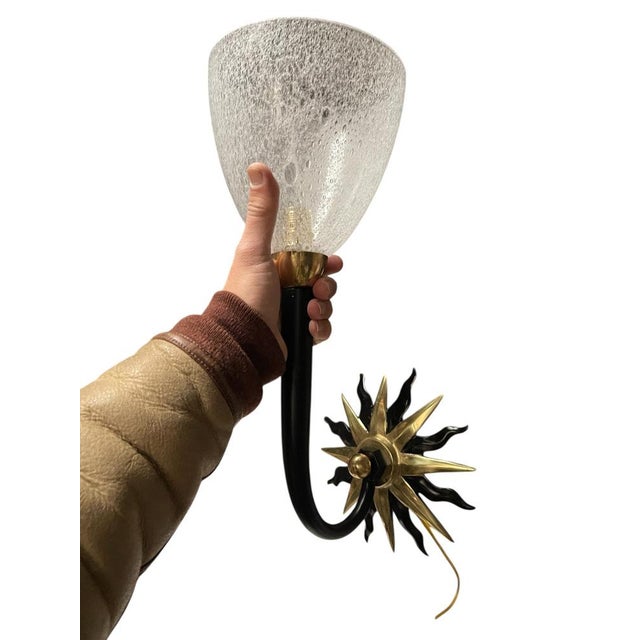 Vintage Bronze Sconces by André Arbus, 1940s, Set of 2 For Sale - Image 6 of 13