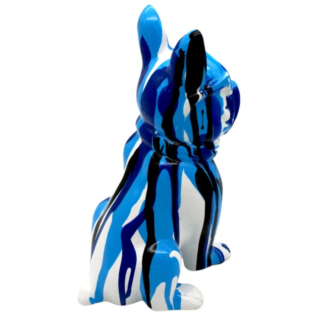 Pop Art Interior Illusions Plus Blue Graffiti French Bulldog With Glasses For Sale - Image 3 of 6