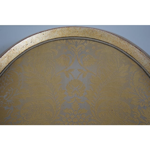 1990s Pair Henredon Gold Finish Decorator Open Armchairs For Sale - Image 5 of 18