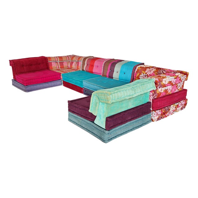 Modular Model Mah Jong 6-Seater Sofa by H. Hopfer for Roche Bobois, 1990s, Set of 6 For Sale