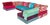 Modular Model Mah Jong 6-Seater Sofa by H. Hopfer for Roche Bobois, 1990s, Set of 6 For Sale