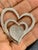 Metal 3.6 Ct Diamond 3 Heart Pendant or Necklace 18 K White Gold With 14 K Gold Chain For Sale - Image 7 of 8