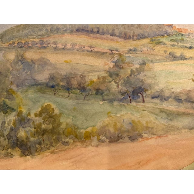 Heinrich Pforr, Hanstein Castle with the Village of Rimbach, Thuringia, 1936, Watercolor For Sale - Image 9 of 13
