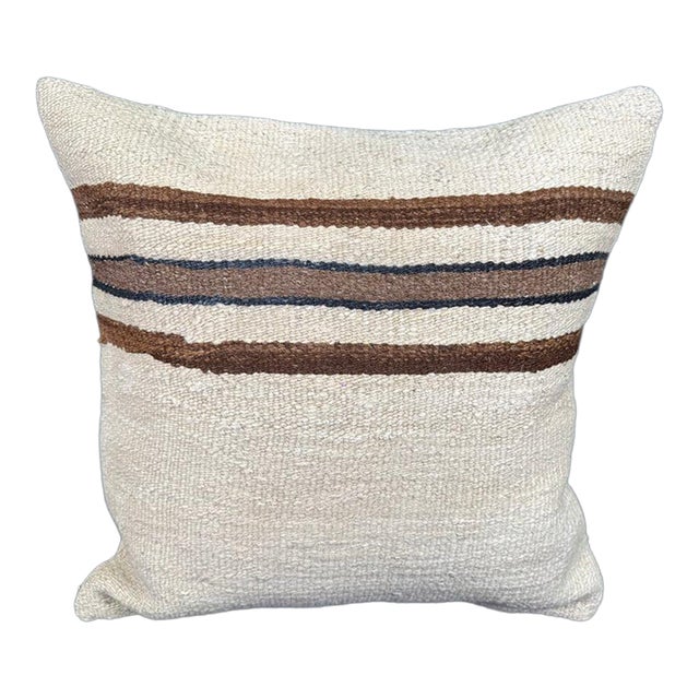 Turkish Hemp Pillow Cushion Natural Beige Brown Cushion Cover 20x20 For Sale