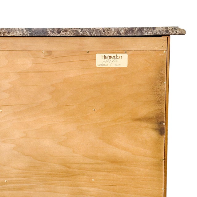 1980s Henredon Louis XV Style Serpentine Mahogany Commode With Marble Top & Ball and Claw Feet For Sale - Image 17 of 18