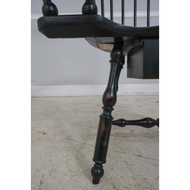 Wood Dr Dimes Windsor Style Desk Writing Arm High Back Chair For Sale - Image 7 of 12