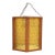 Vintage Huge 3-Light Amber Acrylic Panes Hexagonal Swag Lamp For Sale
