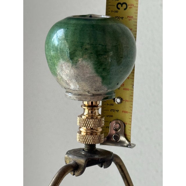 Mexican Miniature Vintage Mexican Michoacán Patamban Folk Art Potter Vase Lamp Finial For Sale - Image 3 of 9