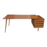 Image of Nicholas Custom Mid-Century Modern Writing Desk For Sale