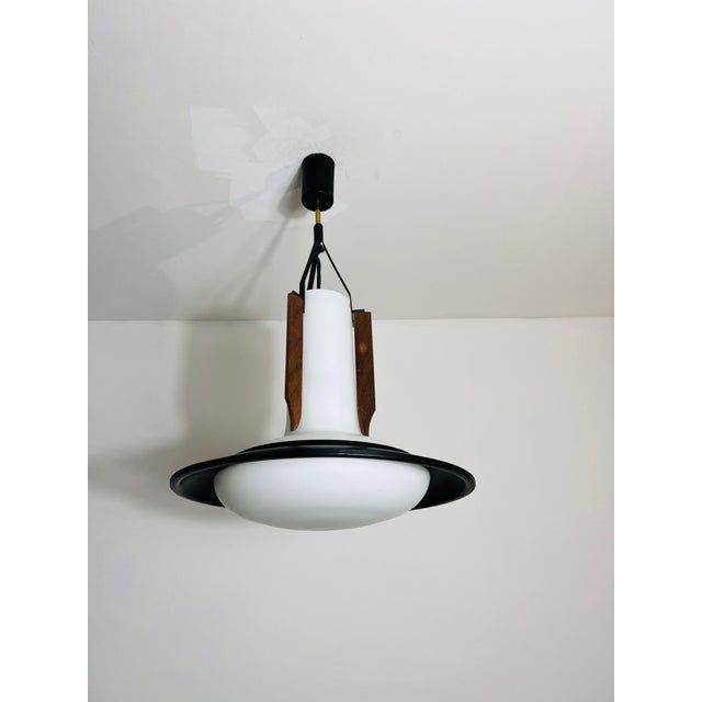 Mid 20th Century Mid-Century Opal Glass Ceiling Lamp, Italy, 1960s For Sale - Image 5 of 11